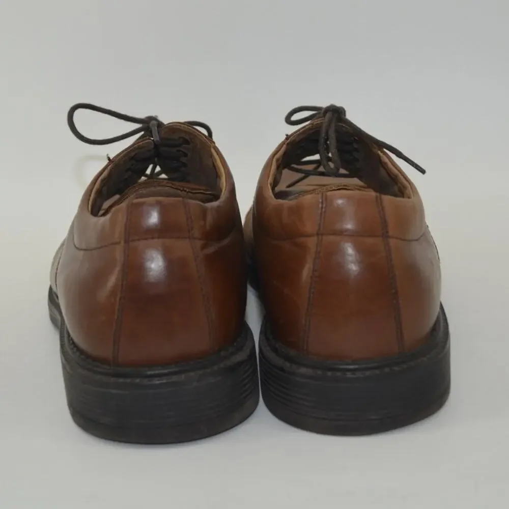 Borelli Brown Men's Oxford Lace Up Leather Round Toe Size 11